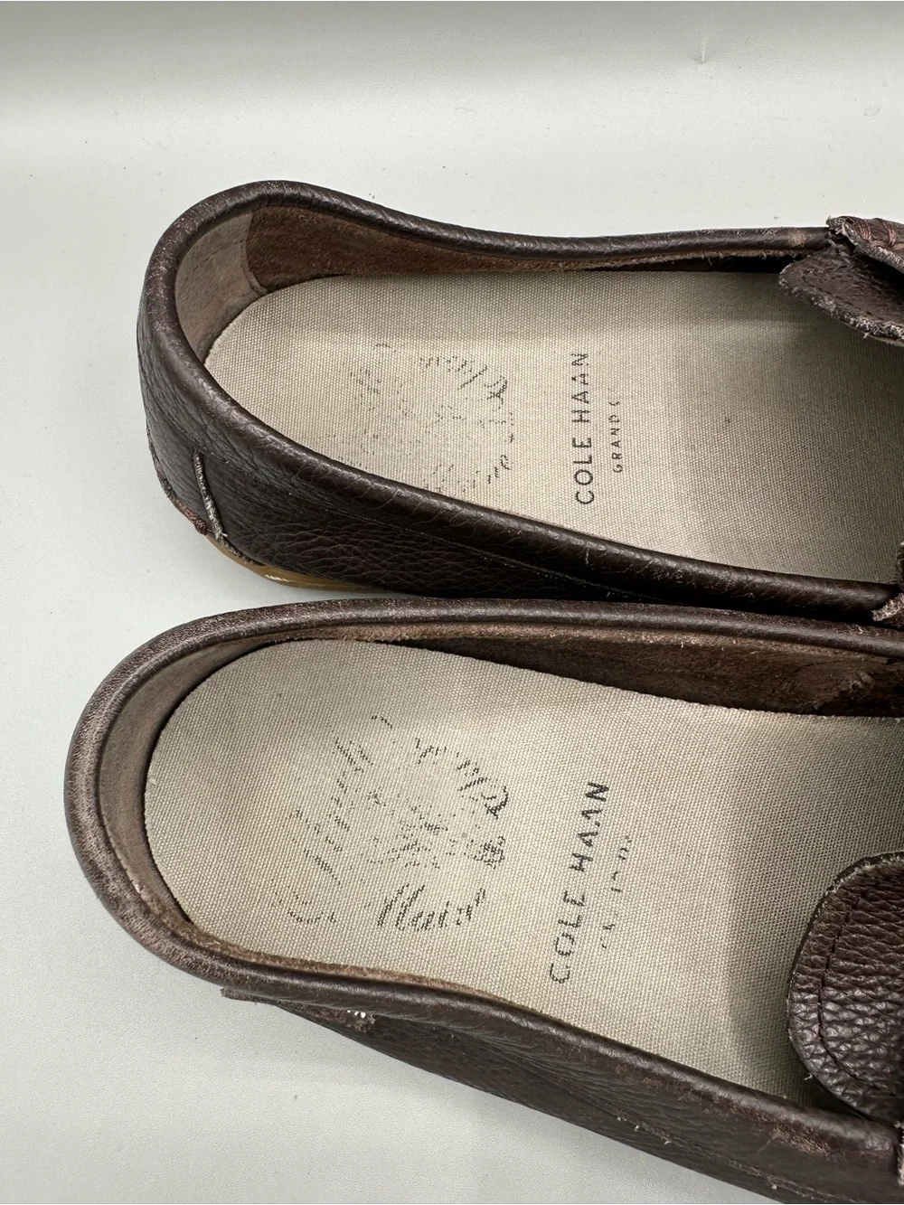 Cole Haan Pinch Weekender Loafers Pebbled Leather Men 10.5 Brown
